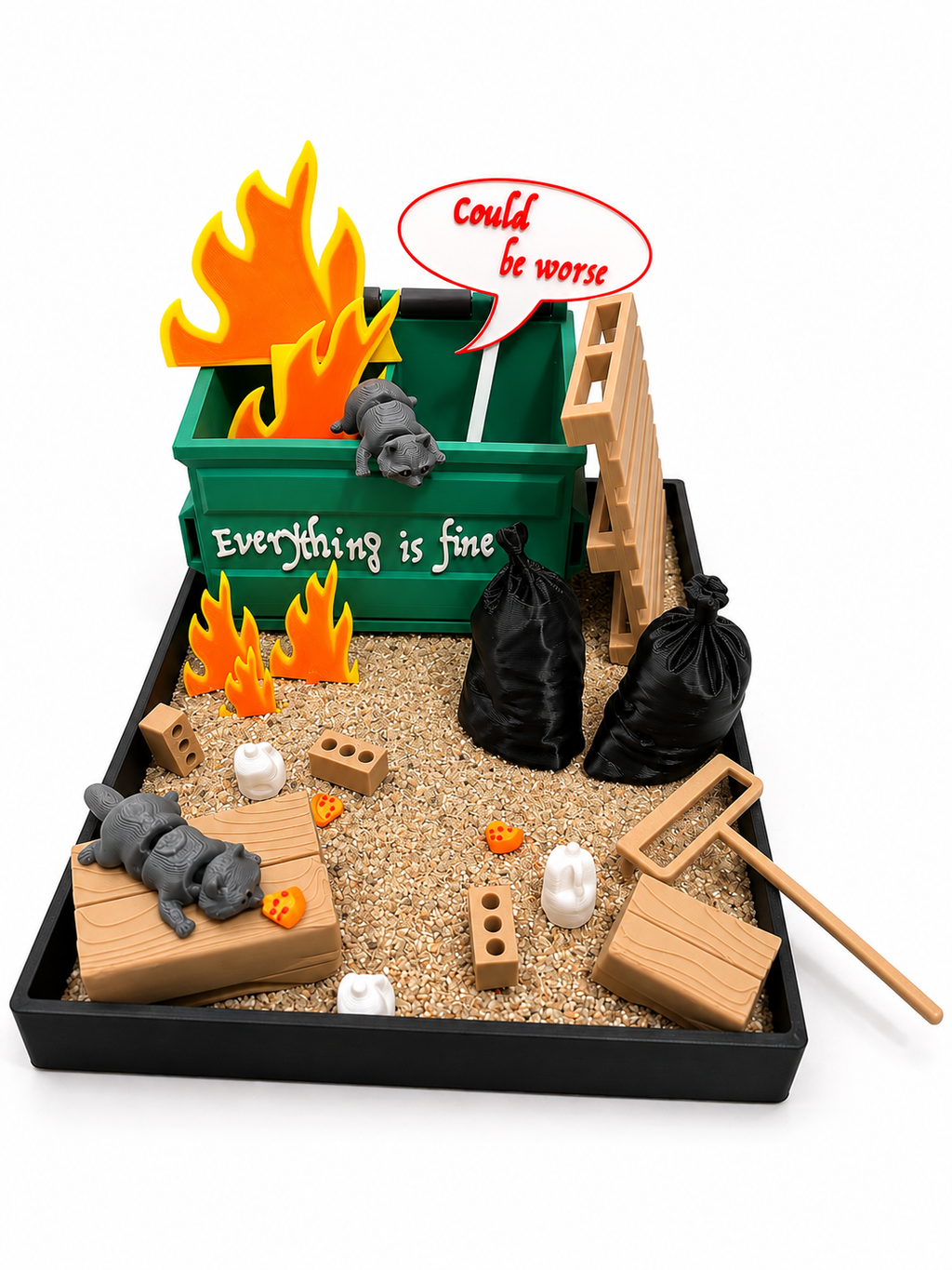 Dumpster Fire Zen Garden
