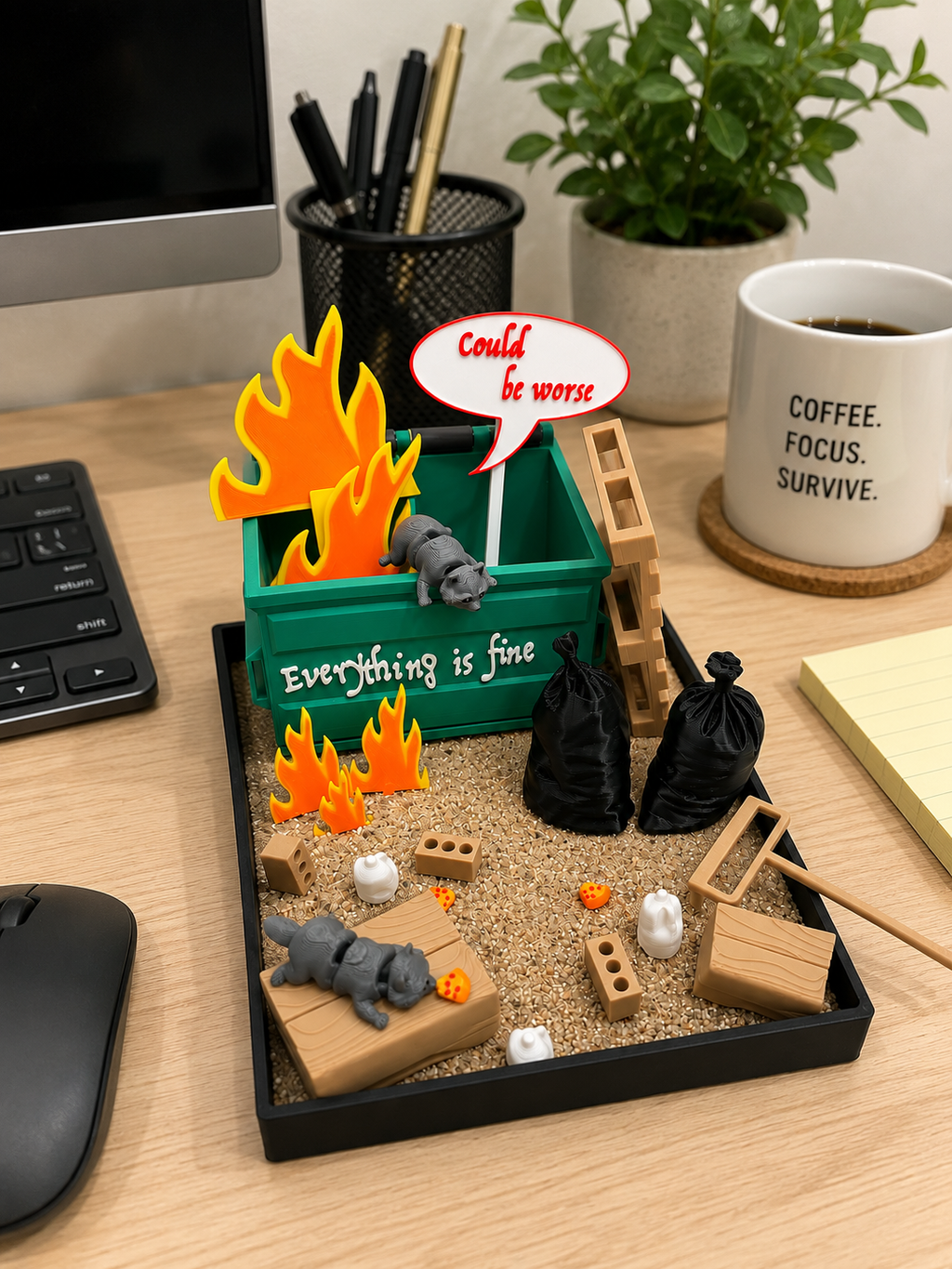 Dumpster Fire Zen Garden
