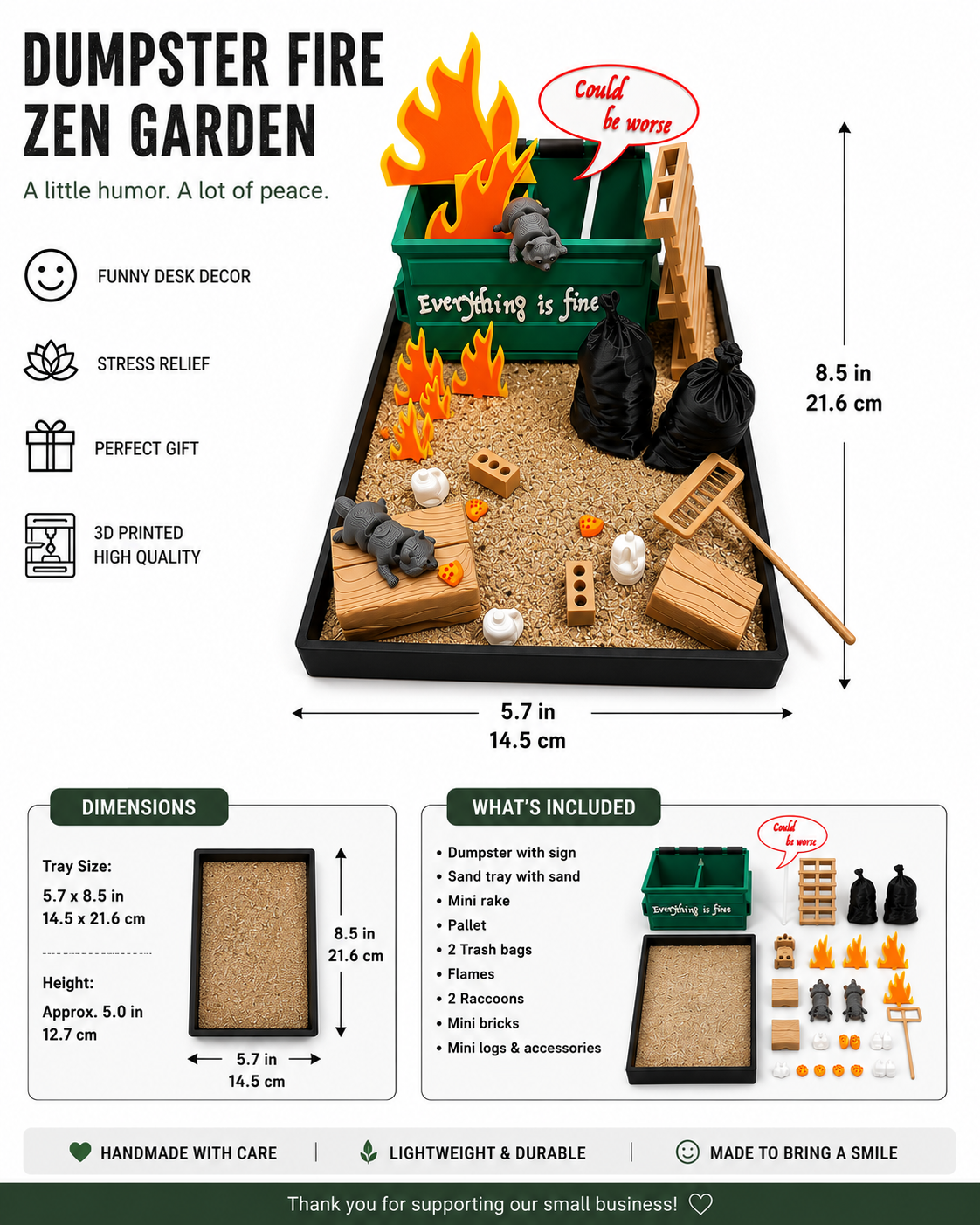 Dumpster Fire Zen Garden
