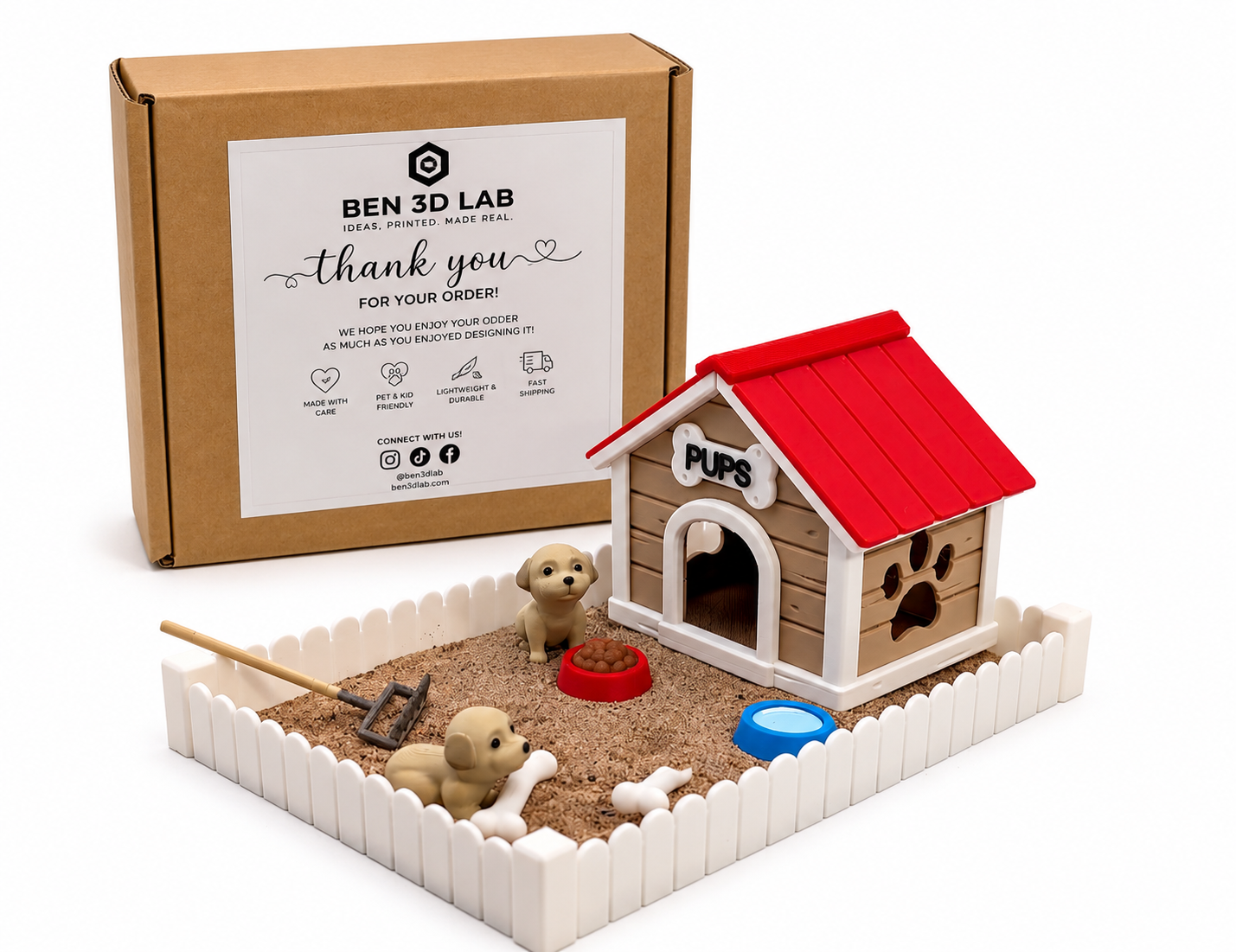 Dog Kennel Zen Garden | Dog Lover Gift | Puppy Desk Decor | Mini Zen Garden