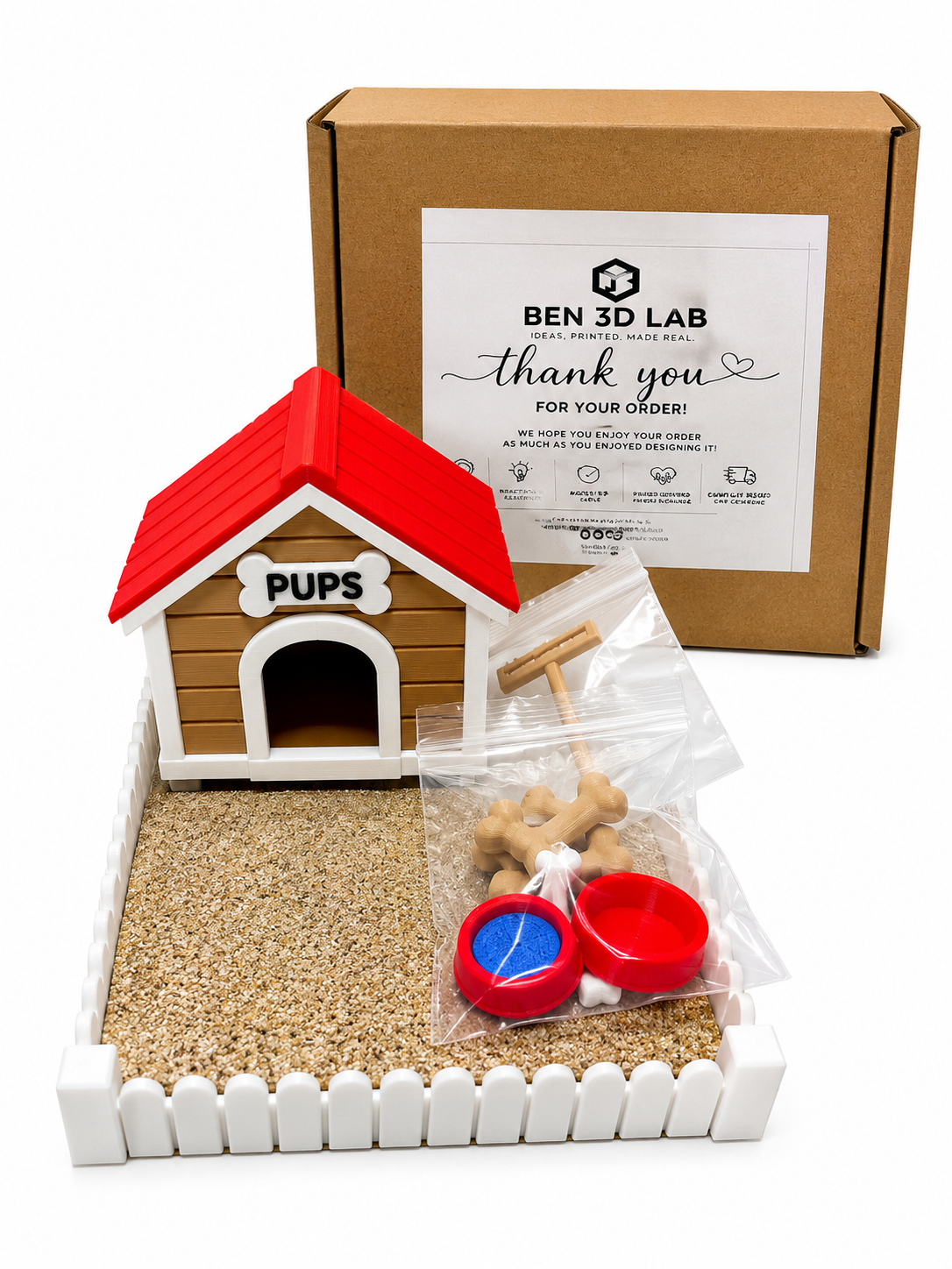 Dog Kennel Zen Garden | Dog Lover Gift | Puppy Desk Decor | Mini Zen Garden