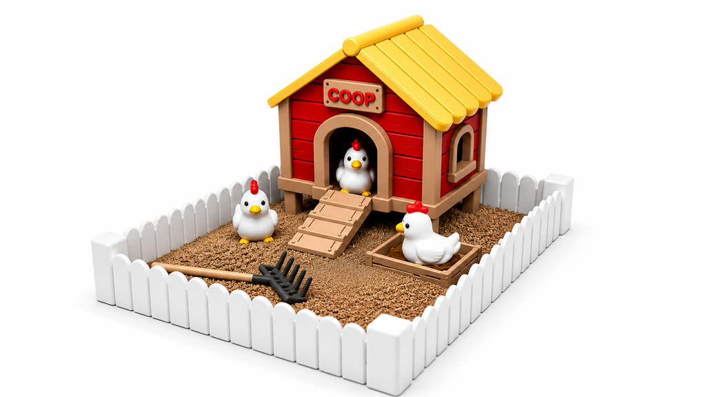 Chicken Coop Zen Garden | Mini Farm Desk Decor