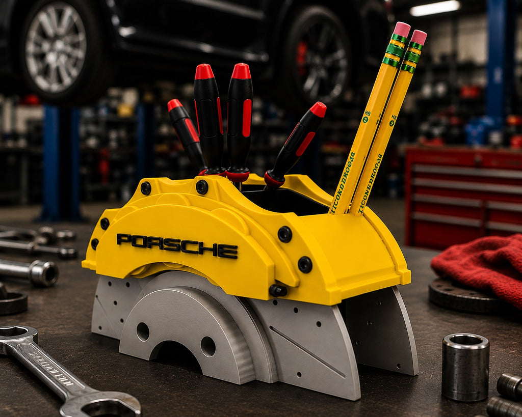 Porsche Inspired Brake Caliper Pen Holder